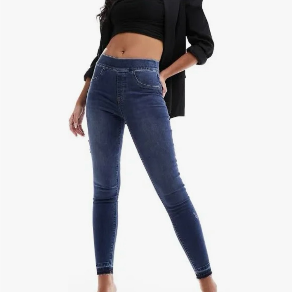 SPANX Indigo Blue Denim-Look High-Rise Jeggings